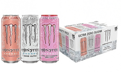 Zero Calorie Ultra Energy Drink, 16 Ounce (15-Pack)